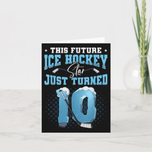 Carte 10e anniversaire de hockey sur glace
