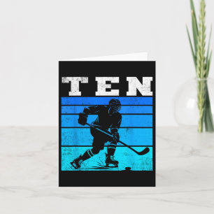 Carte 10e anniversaire de hockey sur glace garçons de ho