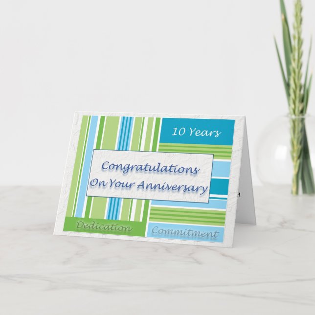 Carte 10e anniversaire de l'employé (Devant)