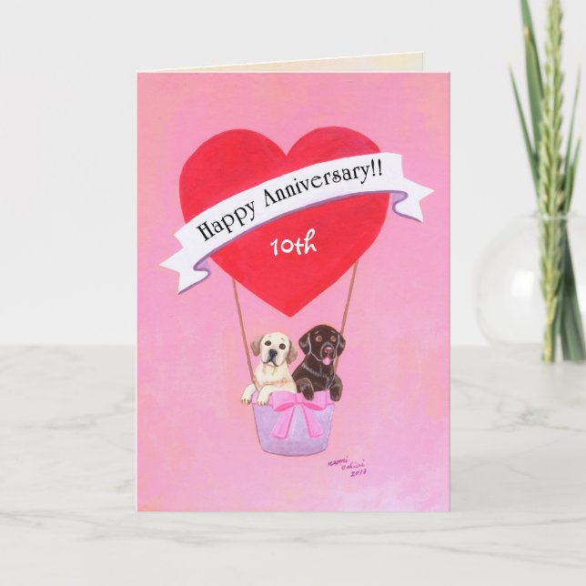 Carte 10e anniversaire du Mariage (Devant)