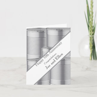 Carte 10e anniversaire du Mariage, anniversaire de Tin