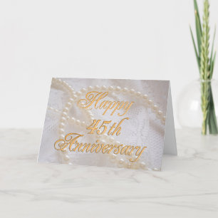 Carte 10e anniversaire du mariage avec dentelle et perle
