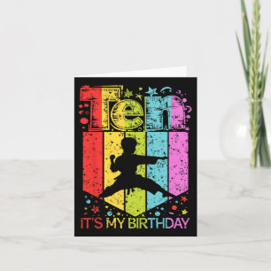 Carte 10e anniversaire garçon fille 10 ans karaté Annive