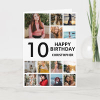 10e anniversaire Photo Collage 13 Photos Noir Blan