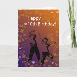 Carte 10e anniversaire pour les garçons