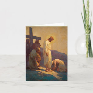 Carte 10e Station du Chemin de Croix - Jésus est dépouil