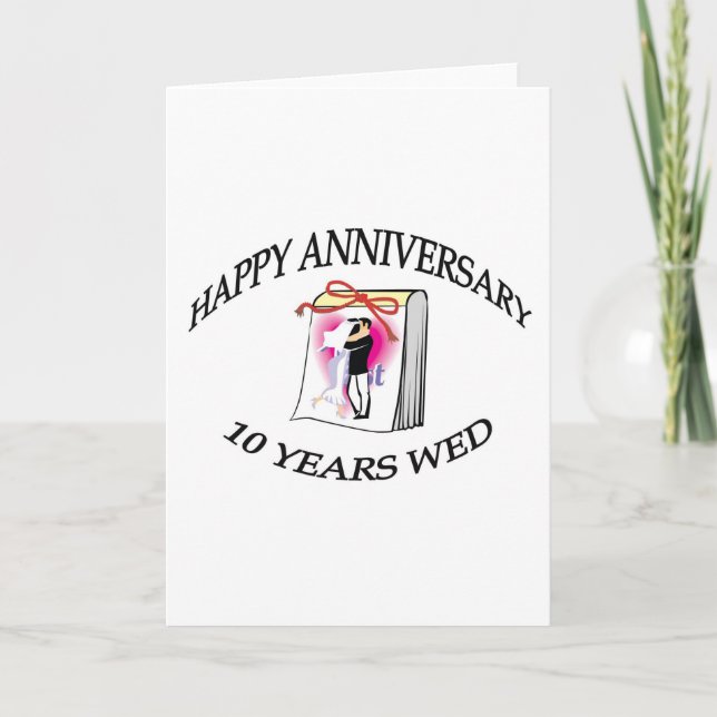 Carte 10ème. ANNIVERSAIRE (Devant)