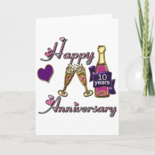 Carte 10ème. Anniversaire