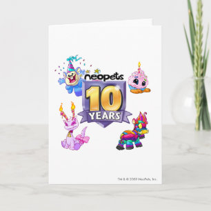 Carte 10ème Logo d'anniversaire