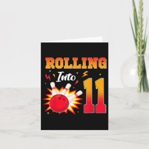 Carte 11 Bowling Anniversaire Fête 11 Anniversaire
