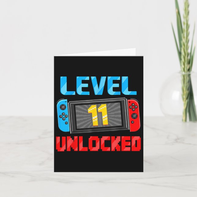 Carte 11 Joueur déverrouillé 11e Anniversaire jeu vidéo  (Devant)