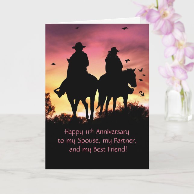 Carte 11e anniversaire du Mariage de Mon meilleur ami Ch (Orchidée)