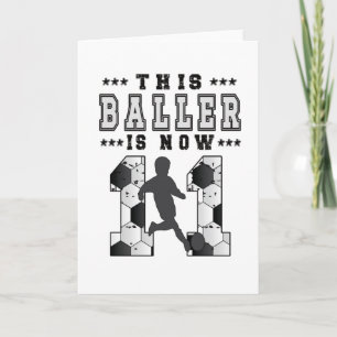 Carte 11e anniversaire Gift joueur de football 11 ans ga