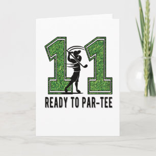 Carte 11e anniversaire Gift Joueur de golf 11 ans Garçon