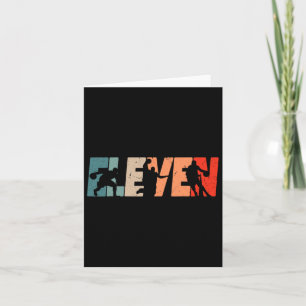 Carte 11e anniversaire Retro Bysketbyll 11 ans Boy Gi