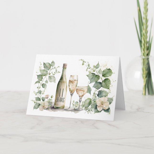 Carte 11e anniversaire Vin et Ivy (Devant)