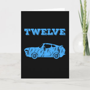 Carte 12 Ans 12e Anniversaire Boy Muscle Car