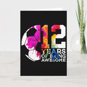 Carte 12 Ans De Football Génial 12ème Anniversaire