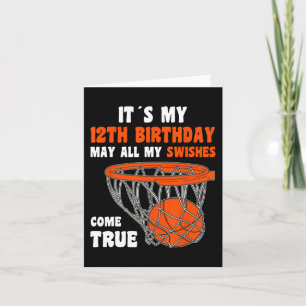 Carte 12 ans Joyeux 12e anniversaire Basketball 12e Bi