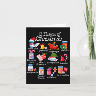 Carte 12 Drugs Of Christmas Pharmacist Technician Pharma