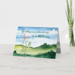 Carte 12 Étape de récupération Anniversaire Nature Paysa