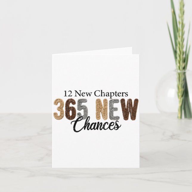 Carte 12 nouveaux chapitres 365 nouvelles chances  (Devant)