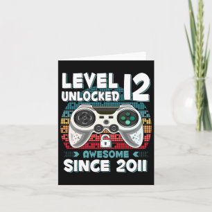 Carte 12ans Anniversaire Son Garçon Amusant Gamer 12ème 
