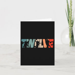 Carte 12e anniversaire Retro Bysketbyll 12 ans Boy Gi