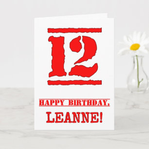 Carte 12e anniversaire : un look amusant inspiré d'un ta