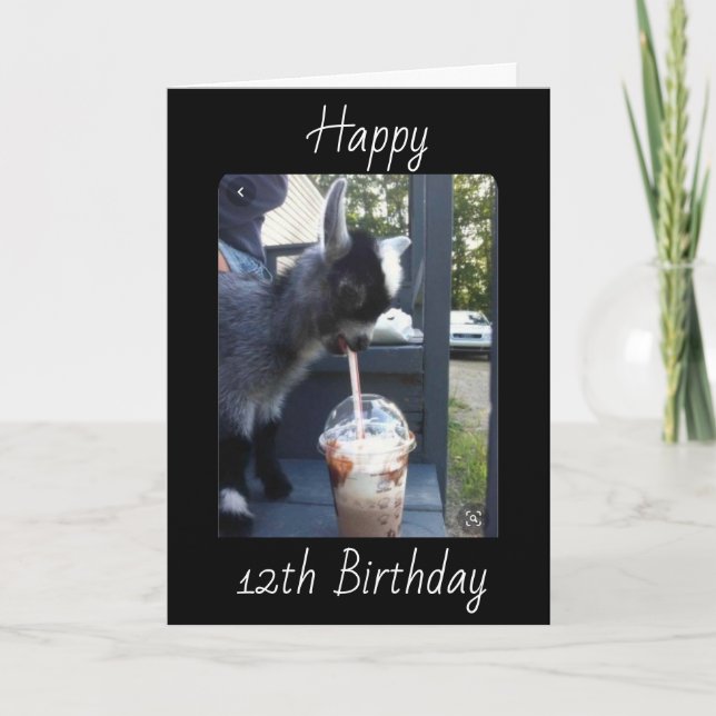 Carte **12e** SOUHAITS D'ANNIVERSAIRE - ADOLESCENT SPÉCI (Devant)