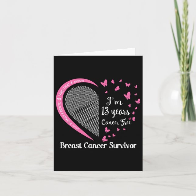 Carte 13 ans Cancer Sans cancer du sein Cancer Survivant (Devant)