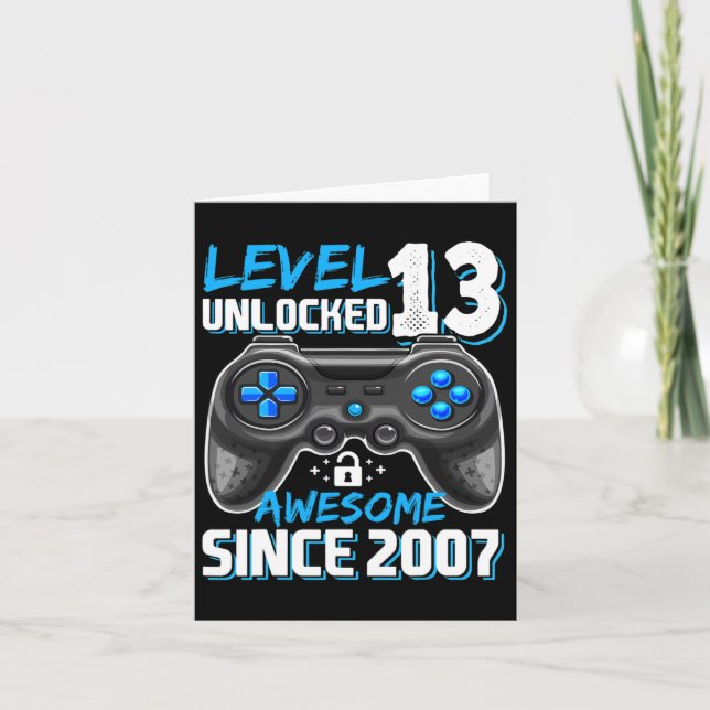 Carte 13 Déverrouillé Awesome 2007 jeu vidéo 13e anniver (Devant)