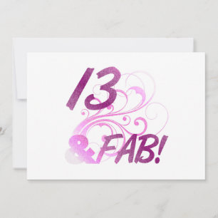 Carte 13 Et Fabuleux anniversaire