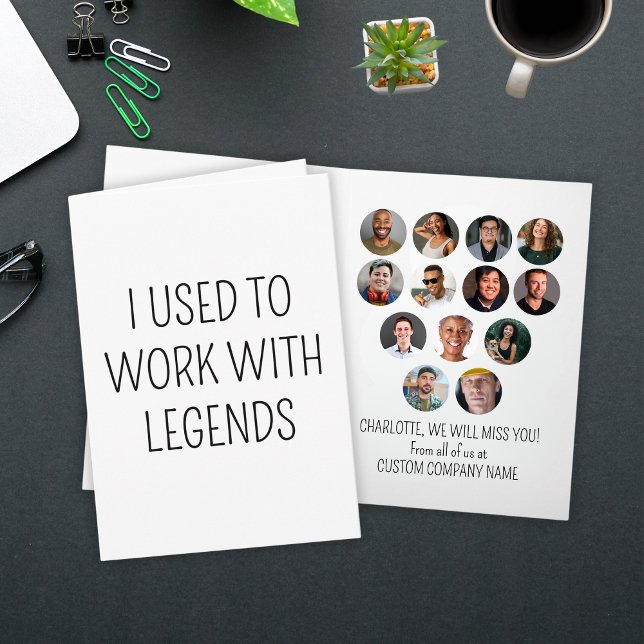 Carte 13 Photos Que J'Utilisais Pour Travailler Avec Des (13 Photos I Used To Work With Legends Coworker Card
)