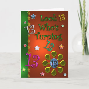 Carte 13e anniversaire (Bijoux)