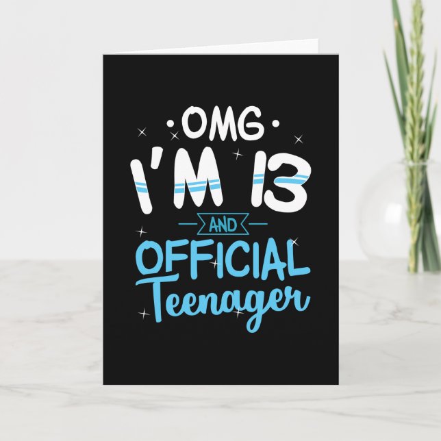 Carte 13e anniversaire Cadeau Officiel Adolescent (Devant)