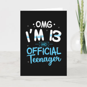Carte 13e anniversaire Cadeau Officiel Adolescent