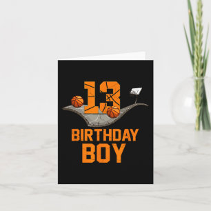 Carte 13e anniversaire de basket-ball Jersey 13 ans Boy 