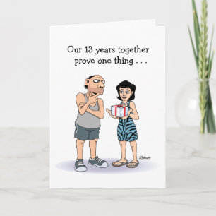 Carte 13e anniversaire d'un type chanceux