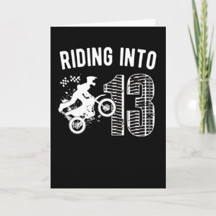 Carte 13e anniversaire Gift Dirt Bike 13 ans