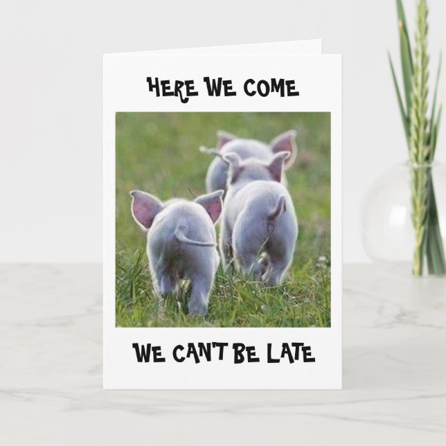 Carte **13e ANNIVERSAIRE** HURRY UP NOUS NE POUVONS PAS  (Devant)