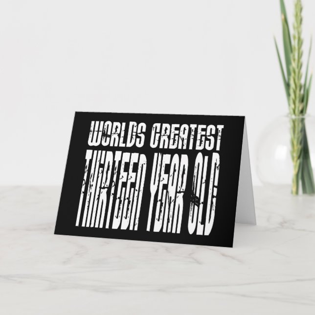 Carte 13ème anniversaire : Mondes plus grands treize ans (Devant)