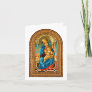 Carte 1470 Botticelli Madone et Enfant Enthronisés