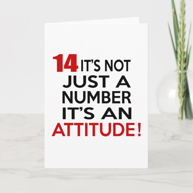 Carte 14 ce n'est pas qu'un chiffre c'est une attitude (Devant)