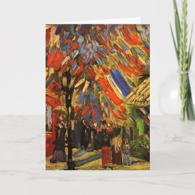 Carte 14 juillet Célébration à Paris Van Gogh Art (Devant)