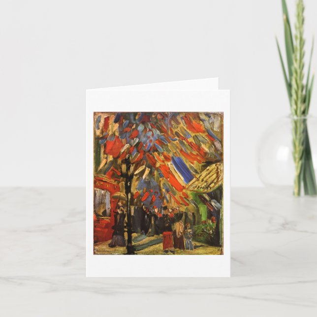 Carte 14 juillet Fête à Paris Van Gogh Art (Devant)