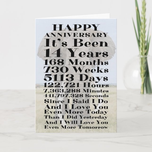 Carte 14e anniversaire de la Mariage ivoirienne (Devant)