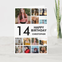 14e anniversaire Photo Collage 13 Photos Noir Blan