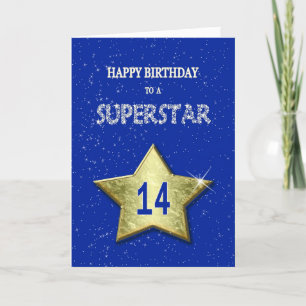 Carte 14e anniversaire pour une superstar