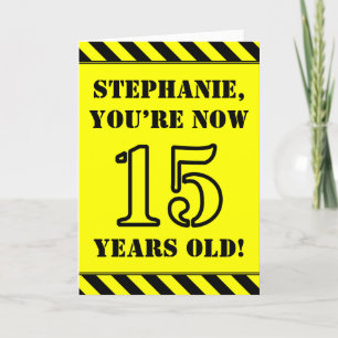 Carte 15e anniversaire : Jeu de style graphique, Nom per